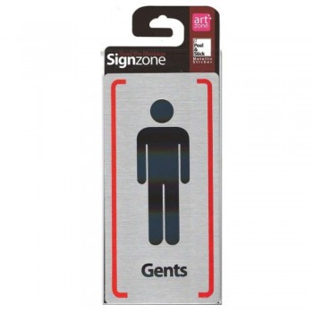 Signzone Peel & Stick Metallic Sticker - Gents (Item No: R01-54)