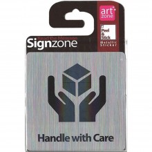 Signzone Peel & Stick Metallic Sticker - Handle with Care (R01-32)