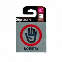 Signzone Peel & Stick Metallic Sticker - NO ENTRY (R01-01-NE)