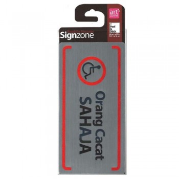 Signzone Peel & Stick Metallic Sticker - Orang Cacat SAHAJA (R01-70)