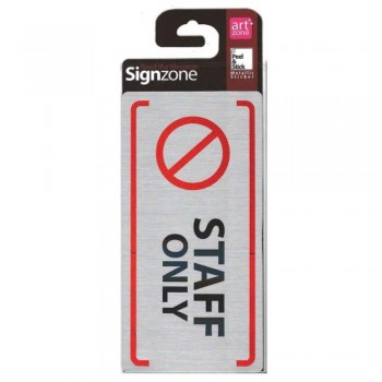 Signzone Peel & Stick Metallic Sticker - STAFF ONLY (R01-72) A9R1B1