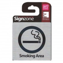 Signzone Peel & Stick Metallic Sticker - Smoking Area (R01-48)