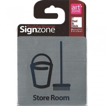 Signzone Peel & Stick Metallic Sticker - Store Room (R01-01-SR)