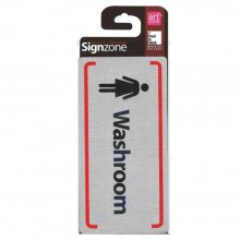 Signzone Peel & Stick Metallic Sticker - Washroom (Ladies) (R01-75)