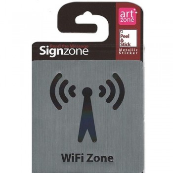 Signzone Peel & Stick Metallic Sticker - WiFi Zone (R01-27)