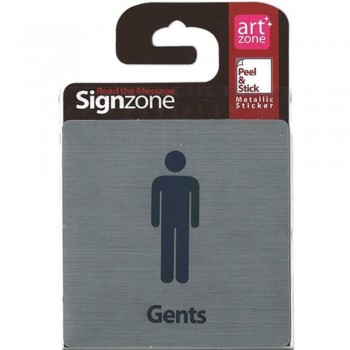 Signzone Peel & Stick Metallic Sticker - Gents (R01-31)
