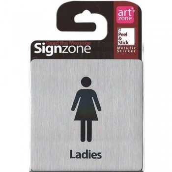 Signzone Peel & Stick Metallic Sticker - Ladies (R01-30)