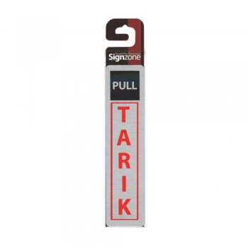 Signzone Peel & Stick Metallic Sticker - TARIK LINE with English Word (R01-80)