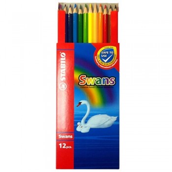 STABILO Swans Colored Pencil - Long 12pcs 1877 (Item No: B05-17) A1R2B145