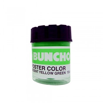 Buncho Poster Color 15CC Fluorescent F43 YellowGreen - 6/Box