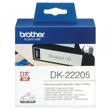 Brother DK22205 Continuous Length Paper Tape - 62mm x 30.48m