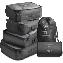 Foldable Travel Organizer Bag 6-in-1 (Black)