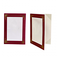 K2 522A Certificate Holder with PVC Window - Maroon