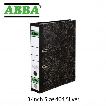 ABBA Lever Arch File 404 Silver - 3-inch Size 404 Silver 