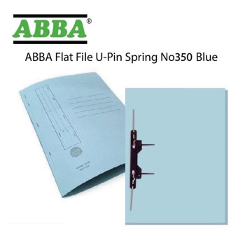 ABBA No.350 U-Pin Manila Flat File with Spring - Blue