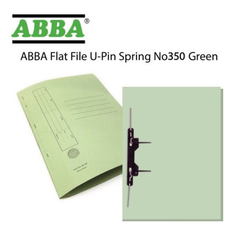 ABBA No.350 U-Pin Manila Flat File with Spring - Green