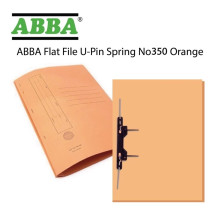 ABBA No.350 U-Pin Manila Flat File with Spring - Orange