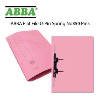 ABBA No.350 U-Pin Manila Flat File with Spring - Pink