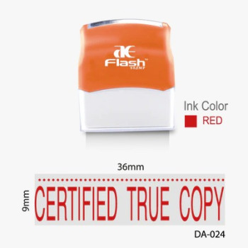 AE Flash DA-024 Self-Inking Stock Stamp - CERTIFIED TRUE COPY