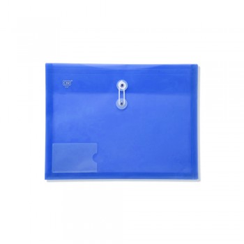 CBE 103P A4 Document Holder Horizontal Rope with Pocket - Blue