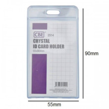CBE 2514 Crystal ID Card Holder Portrait 55mm x 90mm