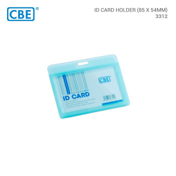 CBE 3312 Translucent Flip ID Card Holder Horizontal 54mm x 85mm - Blue
