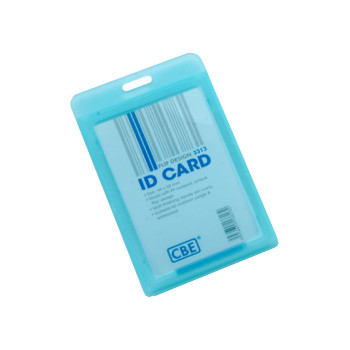 CBE 3313 Translucent Flip ID Card Holder Portrait 54mm x 85mm - Blue