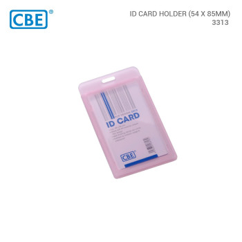 CBE 3313 Translucent Flip ID Card Holder Portrait 54mm x 85mm - Red