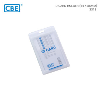 CBE 3313 Translucent Flip ID Card Holder Portrait 54mm x 85mm - White