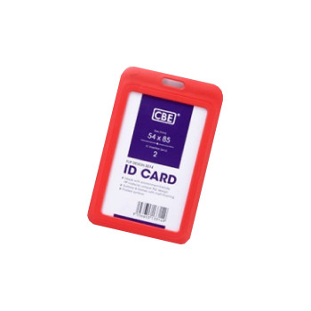 CBE 3314 Flip ID Card Holder Portrait 54mm x 85mm - Red
