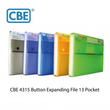 CBE F4315 A4 13 Pockets Expanding File - Grey