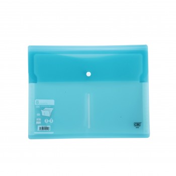 CBE 4405 A4 8 Pockets Expanding File Horizontal Button - Turquoise Green