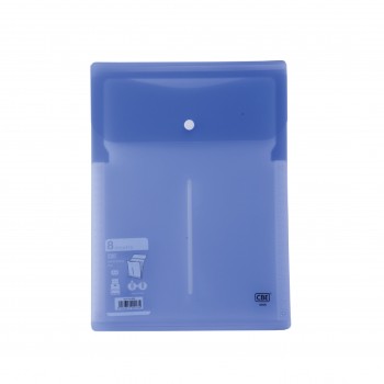 CBE 4406 A4 8 Pockets Expanding File Portrait Button - Blue