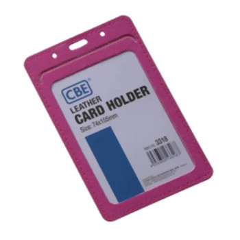 CBE Leather Card Holder 3318 - Pink (Single Sided)