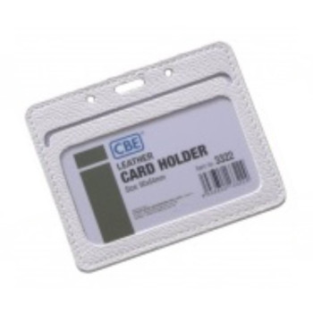 CBE Leather Card Holder 3322 - White (2 Sided)