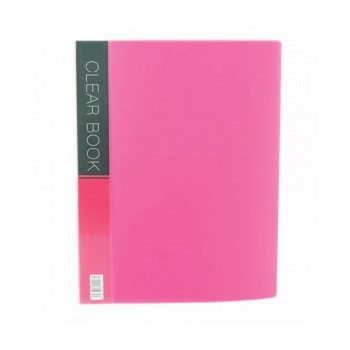 CBE VK60 A4 60 Pockets Merry Colour Clear Book - Pink