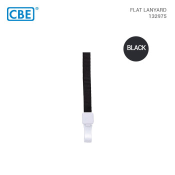 CBE 132975 Nylon Flat Lanyard - Black
