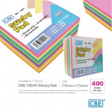 CBE 14041 Sticky Pad 3"X3" 400S (mix color)