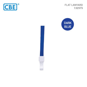 CBE 132975 Nylon Flat Lanyard - Dark Blue