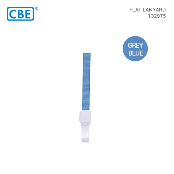 CBE 132975 Nylon Flat Lanyard - Grey Blue