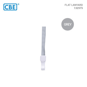 CBE 132975 Nylon Flat Lanyard - Grey