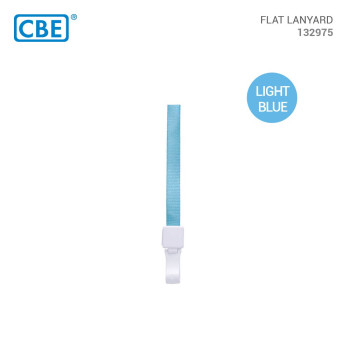 CBE 132975 Nylon Flat Lanyard - Light Blue