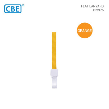 CBE 132975 Nylon Flat Lanyard - Orange