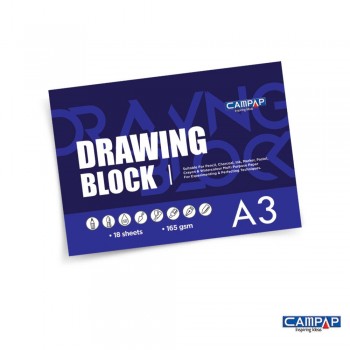 Campap CA3645 Drawing Art Block A3 size 165gsm (18sheets)