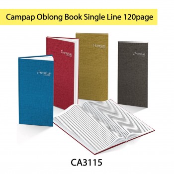 Campap Oblong Book Single Line 120page (CA3115)