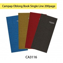 Campap Oblong Book Single Line 200page (CA3116)