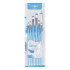 Flat Nylon Artist Brush Set - Blue (6pcs/pkt)