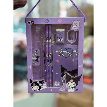 RM3 Kids Stationery Set (Pencil 2pcs,Eraser,Ruler,Sharpener, Notebook) - Kuromi