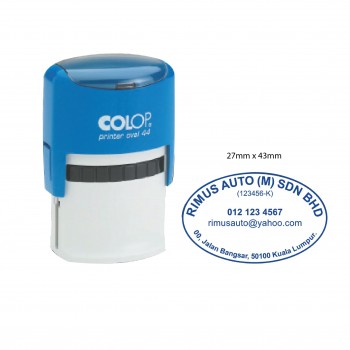 Colop OV44 Self-Inking Stamp 27mm x 43mm - Blue Ink