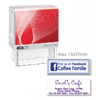 Colop P20 Self-Inking Stamp 13mm x 37mm - Black Ink